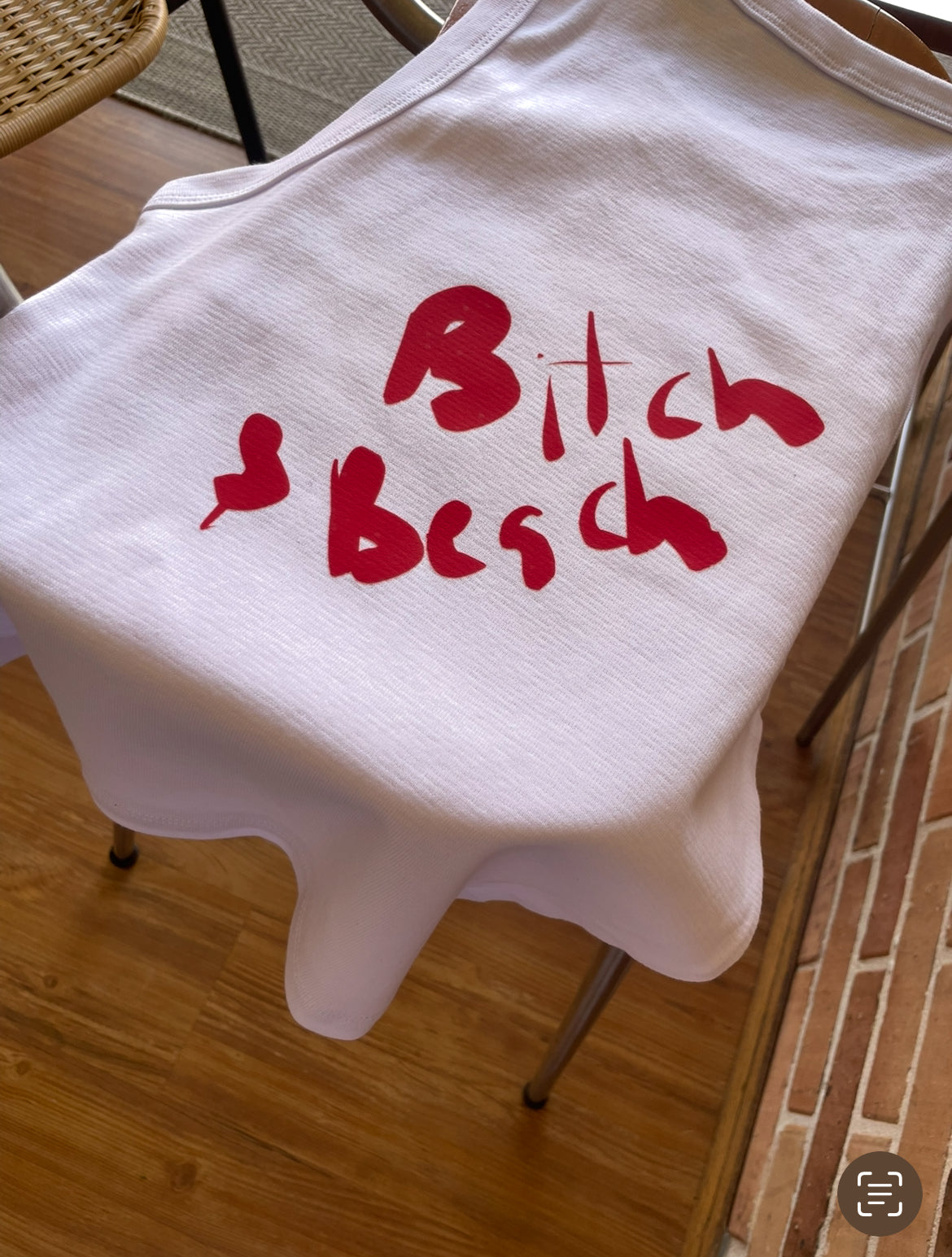 Graphic Tank top Bitch and Beach